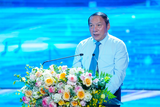 Bộ trưởng Bộ VHTTDL Nguyễn Văn Hùng phát biểu tại Lễ khai mạc.