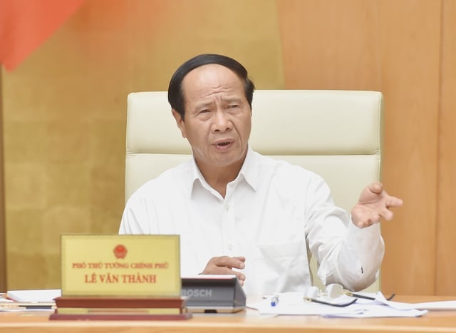 Phó Thủ tướng Lê Văn Thành cho rằng, kể từ cuộc họp trước đến nay, triển khai công việc có chuyển biến tốt, cả trên công trường và chuẩn bị thủ tục đầu tư - Ảnh: VGP/Đức Tuân