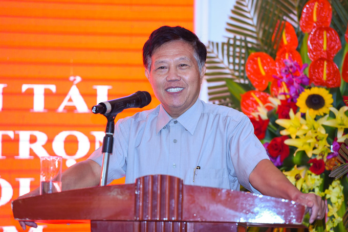 Ông Nguyễn Văn Quyền - Chủ tịch Hiệp hội Vận tải Ô tô Việt Nam phát biểu tại Đại hội