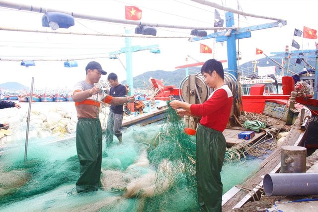 Giá nhiên liệu giảm là động lực để bà con ngư dân vươn khơi - Ảnh: VGP/Minh Trang