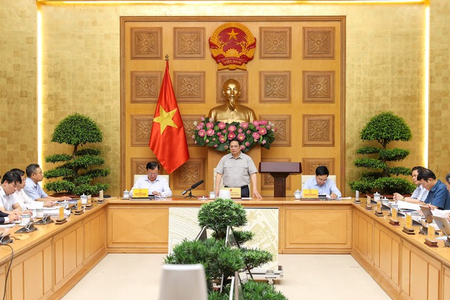 Phó Thủ tướng Thường trực Chính phủ Phạm Bình Minh phát biểu tại cuộc làm việc. Ảnh: VGP/Nhật Bắc
