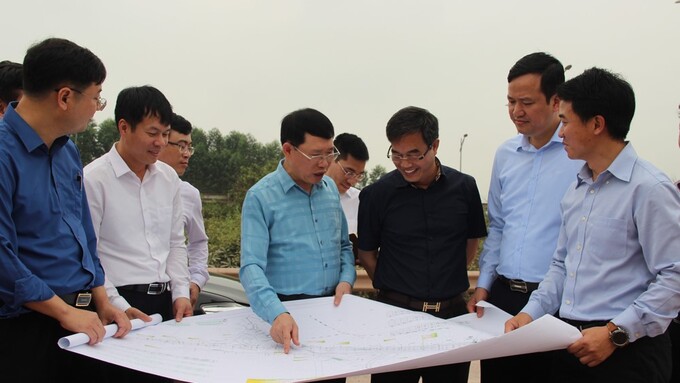 Chủ tịch UBND tỉnh Bắc Giang Lê Ánh Dương kiểm tra dự án nâng cấp, mở rộng đường gom bên trái QL1 đoạn từ nút giao QL31 đến nút giao Hùng Vương,TP Bắc Giang