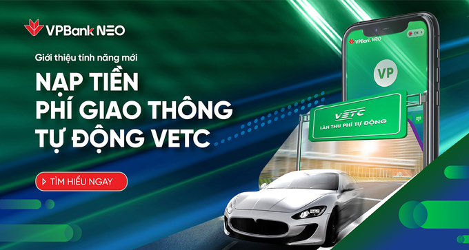 Khách hàng VPBank có thể tiện lợi và nhanh chóng thanh toán phí giao thông tự động qua ứng dụng VPBank NEO