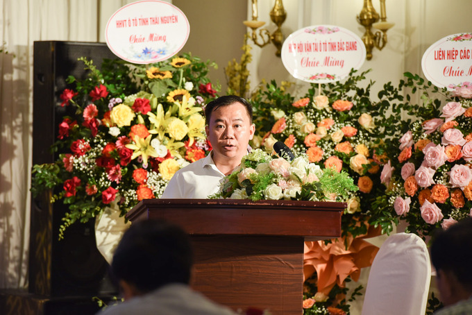 Ông Nguyễn Duy Hà Phát biểu tại đại hội Hiệp hội Vận tải ô tô tỉnh Bắc Ninh