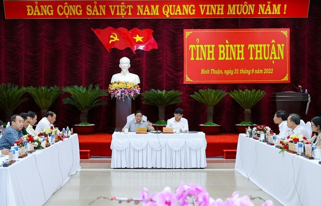 Thủ tướng Chính phủ Phạm Minh Chính: Huy động mọi nguồn lực phát triển tỉnh Bình Thuận theo hướng xanh, bền vững