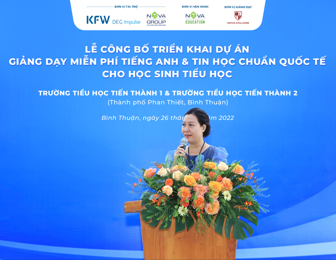 Bà Nguyễn Thị Bội Nhu – Phó Phòng Giáo dục Đào tạo TP. Phan Thiết hi vọng dự án ý nghĩa này sẽ được nhân rộng ra nhiều trường trên địa bàn thành phố