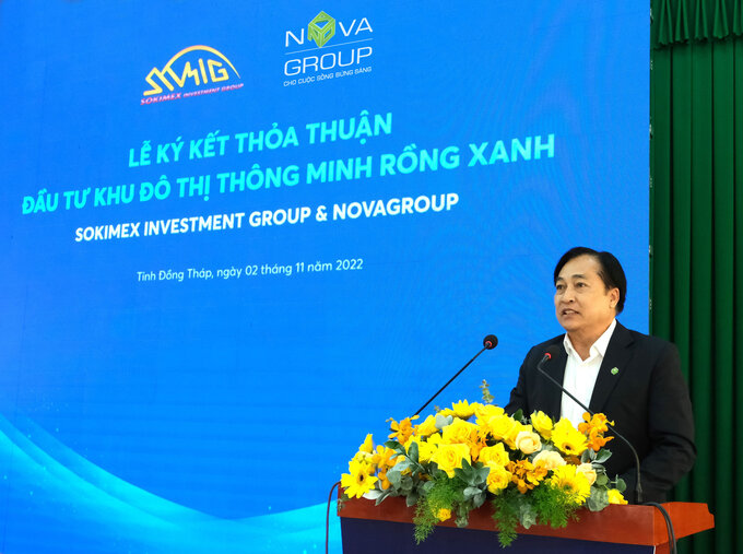 Ông Nguyễn Hiếu Liêm – Phó Chủ tịch HĐQT NovaGroup phát biểu tại Lễ Ký kết