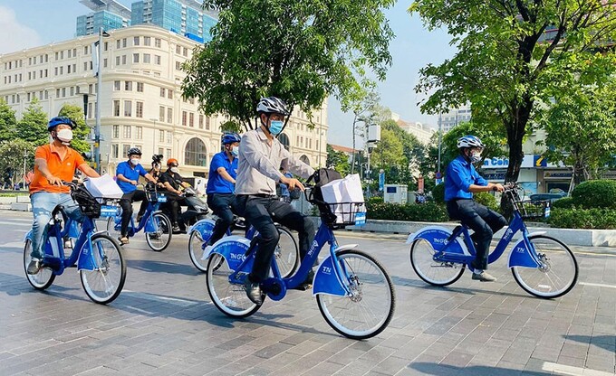 Trước đó, thành phố Hồ Chí Minh cũng đã thí điểm mô hình xe đạp công cộng của Trí Nam