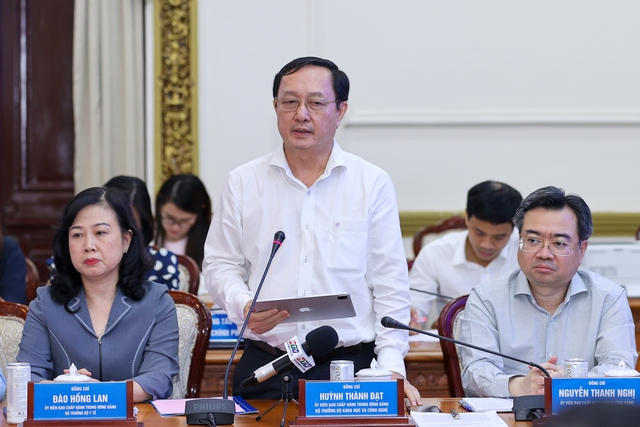 Bộ trưởng Bộ KH&CN Huỳnh Thành Đạt phát biểu - Ảnh: VGP/Nhật Bắc