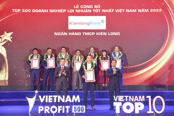 KienlongBank lọt Top 500 Doanh nghiệp có lợi nhuận tốt nhất Việt Nam 2022