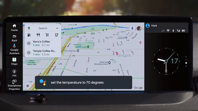 Người dùng có thể dùng chính công nghệ này để điều khiển Google Maps tìm điểm đến và chọn cung đường nhanh nhất hoặc tiết kiệm nhiên liệu nhất