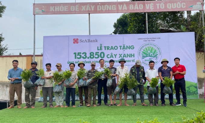 SeABank giúp đỡ các hộ dân trồng rừng phát triển kinh tế, đồng thời chung tay cùng chính quyền địa phương đẩy mạnh gia tăng diện tích rừn