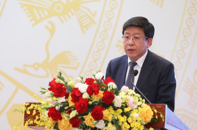 Ông Dương Đức Tuấn, Phó Chủ tịch UBND TP Hà Nội phát biểu tại Hội nghị tổng kết năm 2022, triển khai nhiệm vụ năm 2023 của Bộ GTVT.