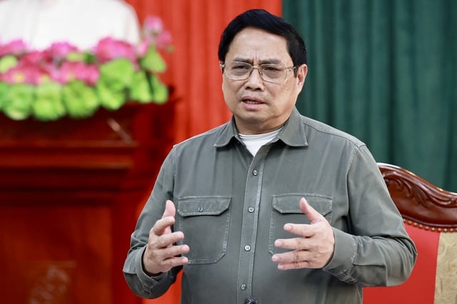 Thủ tướng yêu cầu hoàn thành dứt điểm, bảo đảm tiến độ, chất lượng tuyến cao tốc Tuyên Quang-Phú Thọ. Ảnh: VGP/Nhật Bắc
