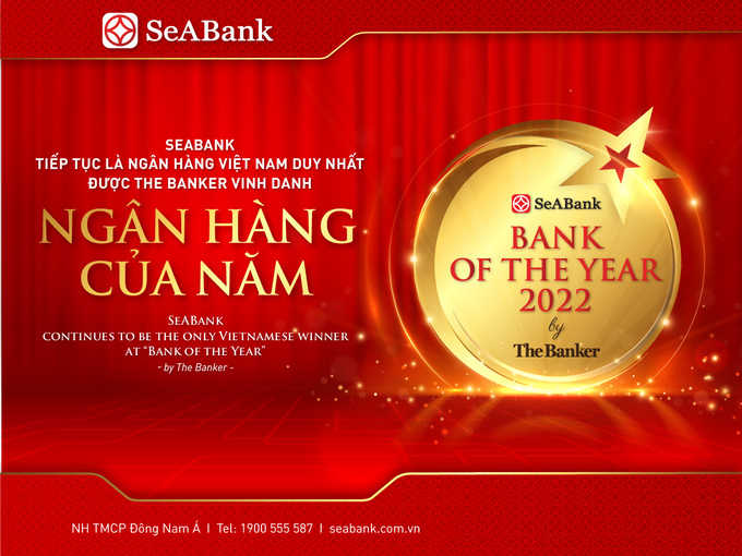 SeABank là đại diện duy nhất của Việt Nam và cũng là một trong 22 ngân hàng tiêu biểu của khu vực Châu Á – Thái Bình Dương được vinh danh tại giải Ngân hàng tốt nhất của năm 2022.