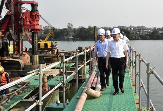 Dự án đường Nguyễn Hoàng và cầu vượt sông Hương vừa được khởi công vào cuối tháng 12 năm 2022