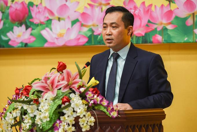 Giám đốc Sở Văn hóa, Thể thao và Du lịch tỉnh Bắc Ninh Trịnh Hữu Hùng phát biểu thông tin tại buổi họp báo.