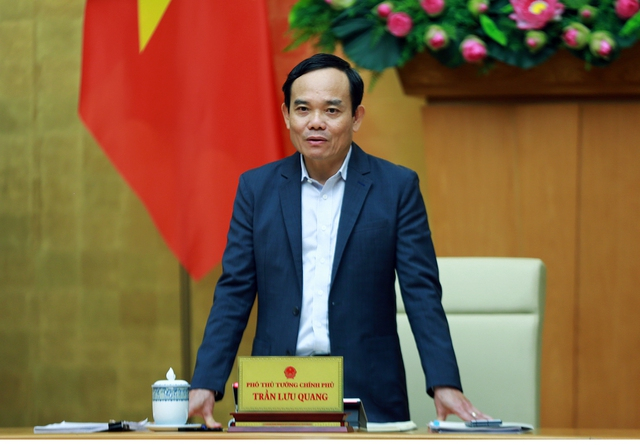 Phó Thủ tướng Trần Lưu Quangphát biểu tại Hội nghị tổng kết công tác năm 2022, bàn phương hướng, nhiệm vụ năm 2023 - Ảnh: VGP/Hải Minh