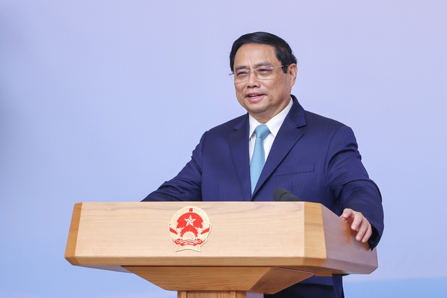 Thủ tướng Phạm Minh Chính phát biểu khai mạc Hội nghị - Ảnh VGP/Nhật Bắc