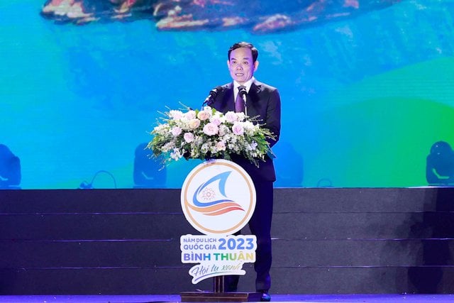 Phó Thủ tướng Trần Lưu Quang phát biểu tại lễ khai mạc Năm Du lịch Quốc gia 2023