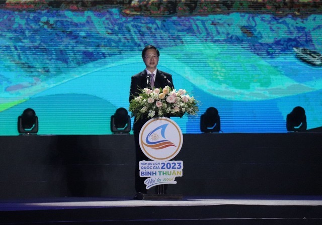 Ông Đoàn Anh Dũng – Chủ tịch UBND tỉnh Bình Thuận phát biểu tại Lễ Khai mạc