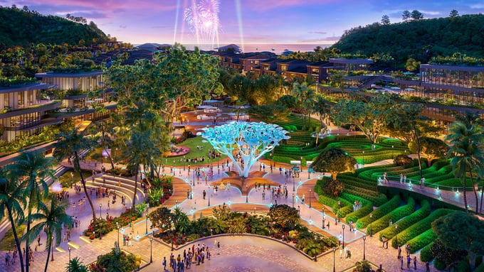 Công viên chủ đề sáng tạo đa trải nghiệm mang tinh thần Hawaii sắp xuất hiện tại Bãi Sao, Phú Quốc. Ảnh phối cảnh minh họa Sun Property