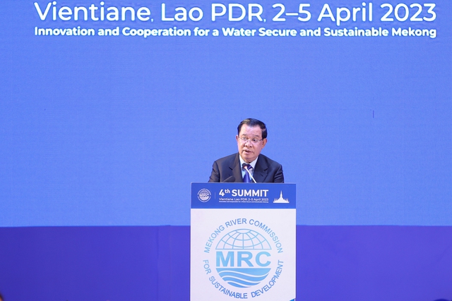 Thủ tướng Campuchia Samdech Hunsen phát biểu