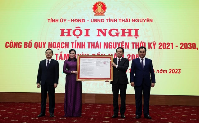Lễ công bố Quy hoạch tỉnh Thái Nguyên - Ảnh: VGP/Hải Minh