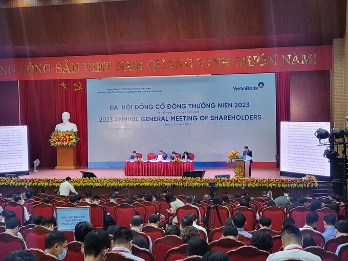 Ngân hàng TMCP Công Thương Việt Nam (VietinBank - mã: CTG) tổ chức đại hội đồng cổ đông thường niên năm 2023 vào ngày 21/4 tại Hà Nội