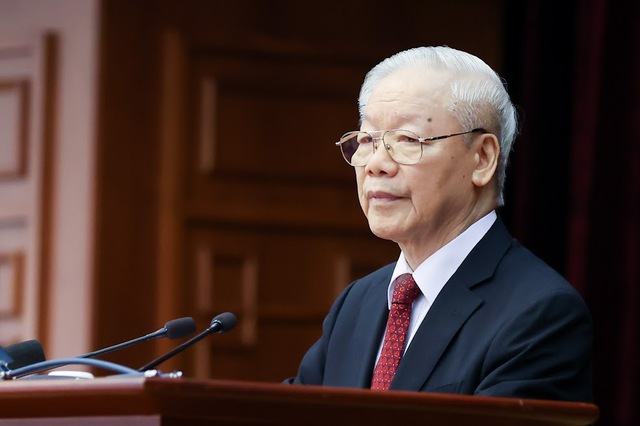 Tổng Bí thư Nguyễn Phú Trọng phát biểu bế mạc tổng kết lại những kết quả chủ yếu của Hội nghị Trung ương giữa nhiệm kỳ