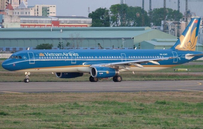 Dòng máy bay Airbus A321 của Vietnam Airlines để khai thác đường bay xuyên Đông Dương.