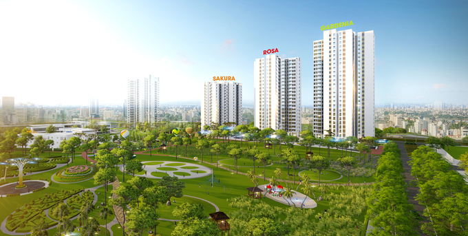 Hồng Hà Eco City có quy mô 16,7ha, gồm 3.283 căn hộ, có giá bán từ 26,5 – 35,6 triệu/m2