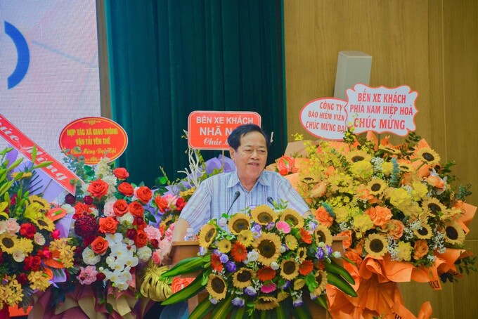 Ông Đỗ Xuân Hoa- Phó Chủ tịch, Tổng Thư ký Hiệp hội Vận tải ô tô VN đánh giá cao hoạt động của Hiệp hội Vận tải ô tô tỉnh Bắc Giang