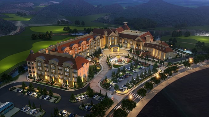 Phối cảnh khách sạn tại Khu phức hợp thể thao và du lịch Legend Valley Country Club, tỉnh Hà Nam