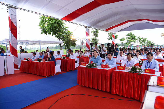 Tại điểm cầu trực tuyến Bắc Ninh có các đồng chí lãnh đạo tỉnh Bắc Ninh tham dự lễ khởi công.