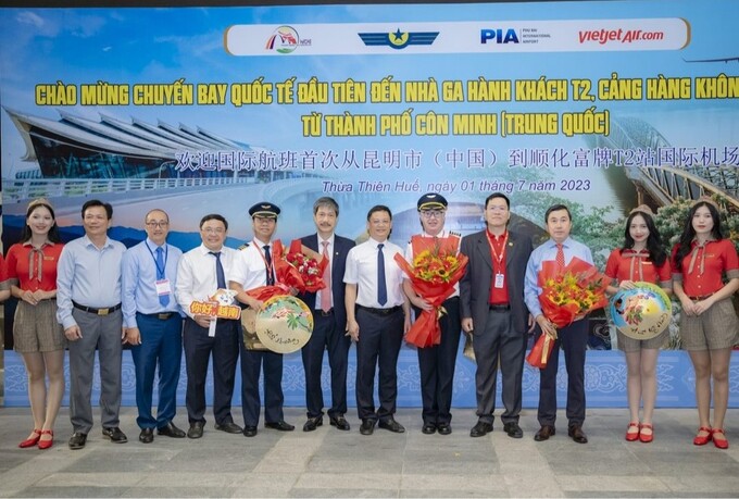 Chuyến bay có 230 hành khách từ Thành phố Côn Minh (tỉnh Vân Nam, Trung Quốc) đến Thừa Thiên Huế
