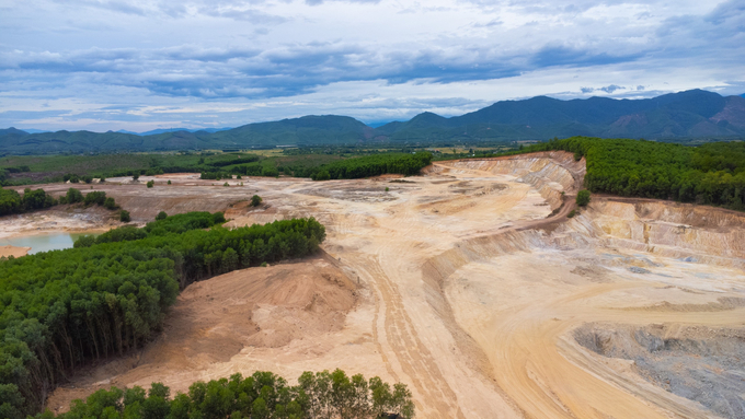Mỏ đất khai thác trái phép của Công ty cổ phần Lâm nghiệp 1-5.