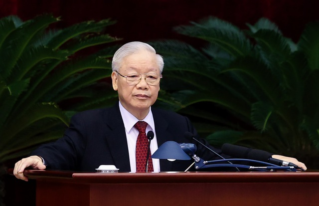 Tổng Bí thư Nguyễn Phú Trọng phát biểu khai mạc Hội nghị Trung ương 8, khóa XIII.