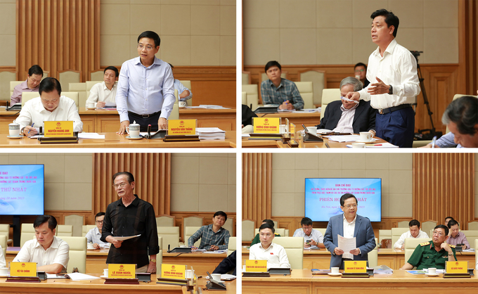Các thành viên Ban Chỉ đạo, chuyên gia phát biểu tại phiên họp - Ảnh: VGP/Minh Khôi