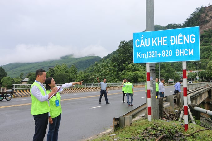 Công tác kiểm tra cầu Khe Điêng, đường Hồ Chí Minh đoạn qua tỉnh Quảng Nam