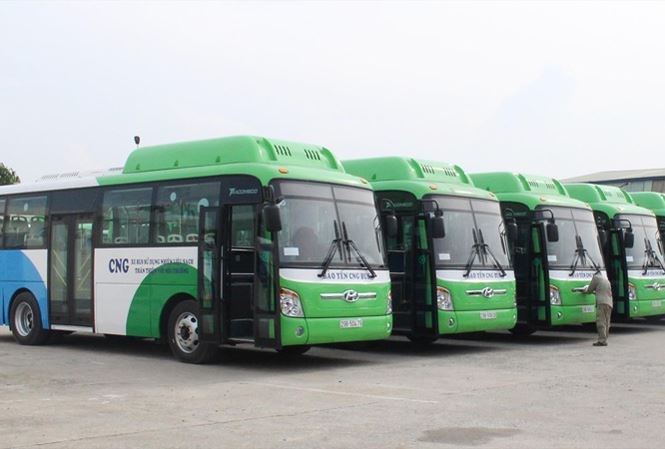 Xe buýt sử dụng nhiên liệu khí CNG mới được đưa vào sử dụng đầu tháng 8