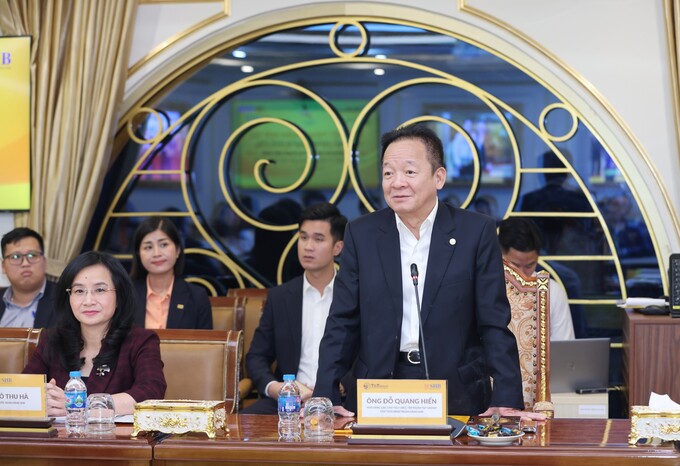 Chủ tịch Ủy ban Chiến lược Tập đoàn T&T Group, Chủ tịch HĐQT Ngân hàng SHB Đỗ Quang Hiển phát biểu tại sự kiện