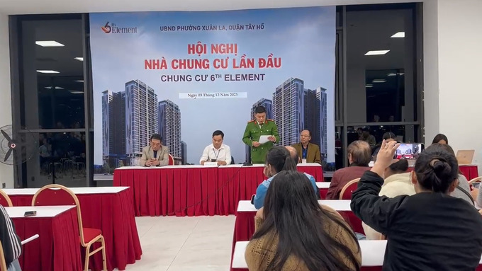 UBND phường Xuân La tổ chức Hội nghị để tiến hành bầu Ban quản trị nhà Chung cư 6th Element