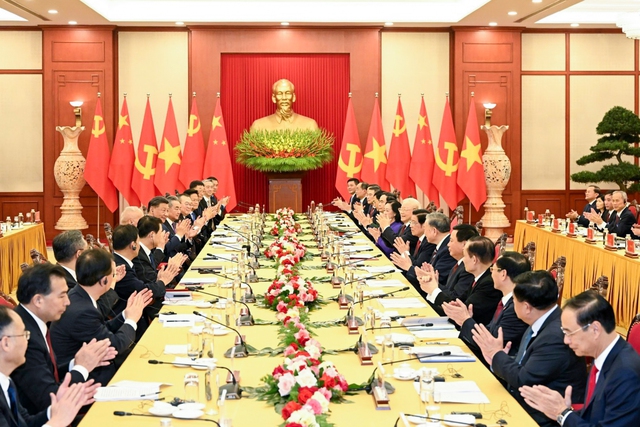 Tổng Bí thư Nguyễn Phú Trọng và Tổng Bí thư, Chủ tịch nước Trung Quốc Tập Cận Bình chủ trì hội đàm