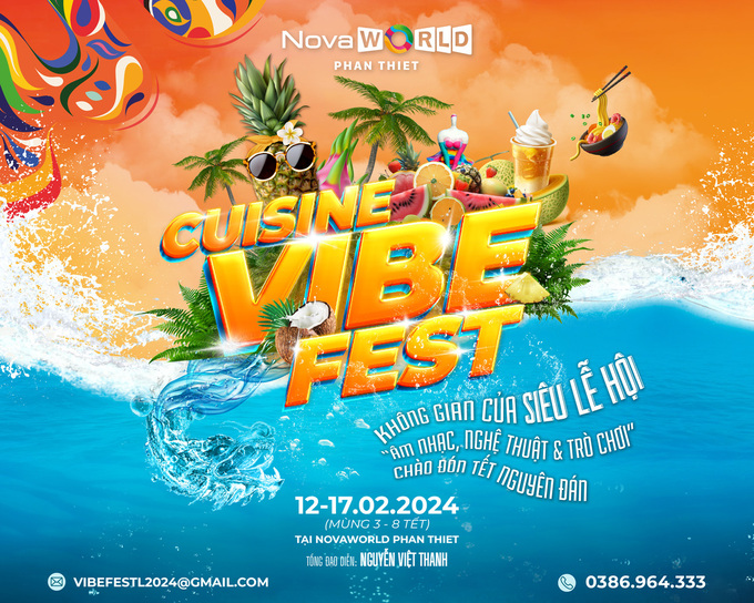 Siêu lễ hội Vibe Fest với 7 lễ hội cực đỉnh và hàng loạt hoạt động hấp dẫn diễn ra từ mùng 3 đến mùng 8 Tết Giáp Thìn 2024
