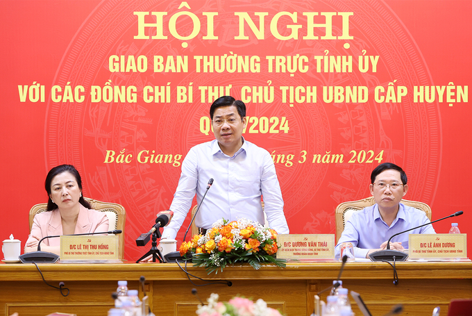 Bí thư Tỉnh ủy Bắc Giang Dương Văn Thái nhấn mạnh, trong Quý I/2024 tăng trưởng kinh tế của tỉnh đạt hơn 14%, trở thành điểm sáng về phát triển kinh tế, thu hút đầu tư nước ngoài.