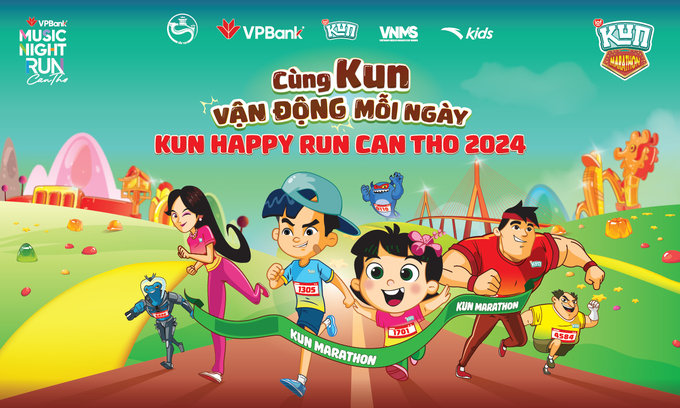KUN Happy Run Cần Thơ 2024 là sân chơi thể thao lành mạnh, ý nghĩa