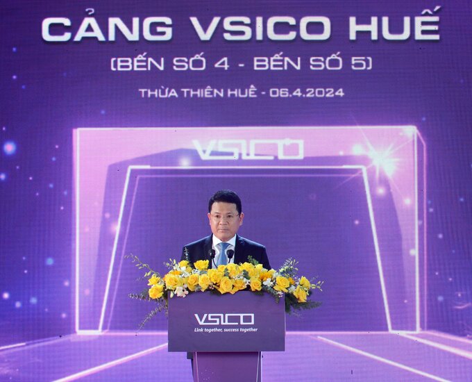 Phó Chủ tịch UBND tỉnh Thừa Thiên Huế Hoàng Hải Minh phát biểu tại Lễ khởi công.