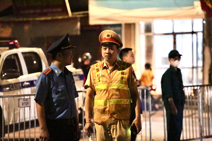 Chốt CSGT, TTGT và các lực lượng khác ở vòng ngoài khu vực Lễ hội chùa Thầy