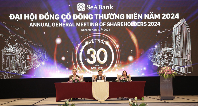 Ngân hàng TMCP Đông Nam Á (SeABank, mã chứng khoán SSB) tổ chức thành công Đại hội đồng cổ đông thường niên năm 2024 vào ngày 17/4/2024